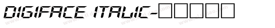 Digiface Italic字体转换